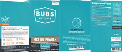 MCT Oil Powder Unflavored label