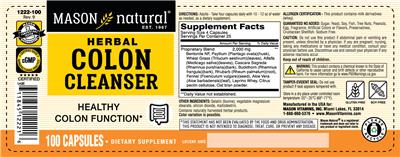 Herbal Colon Cleanser label