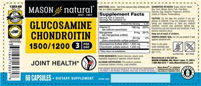 Glucosamine Chondroitin 1500/1200 label