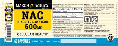 NAC 500 mg label
