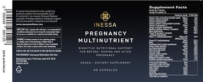 Pregnancy Multinutrient label