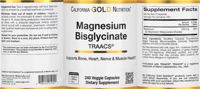 Magnesium Bisglycinate label