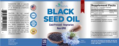 Black Seed Oil label