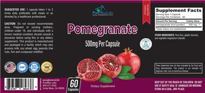 Pomegranate 500 mg label