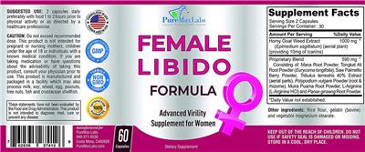 Femal Libido Formula label