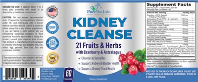 Kidney Cleanse label
