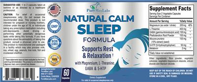 Natural Calm Sleep Formula label