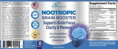 Nootropi Brain Booster label