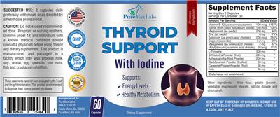 Thyroid Support with Iodine label