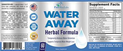 Water Away Herbal Formula label