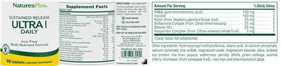 Ultra I Daily Iron-Free label