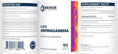 Lipo Ashwagandha label
