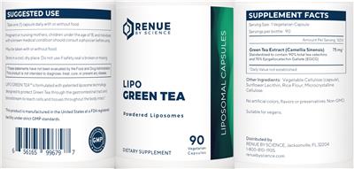 Lipo Green Tea label