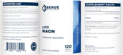 Lipo Niacin label