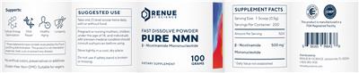 Pure NMN Fast Dissolve Powder label