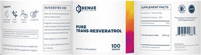 Pure Trans-Resveratrol label