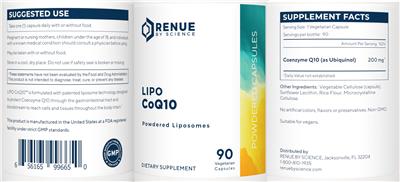 Lipo CoQ10 label