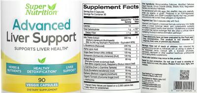 Advanced Liver Support label
