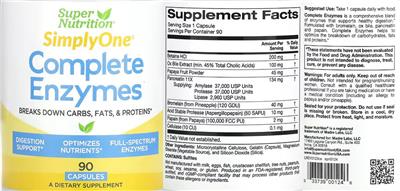 Complete Enzymes label