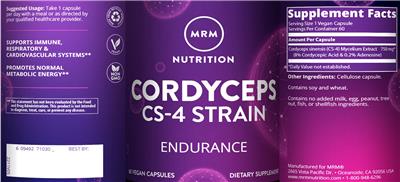 Cordyceps CS-4 Strain label