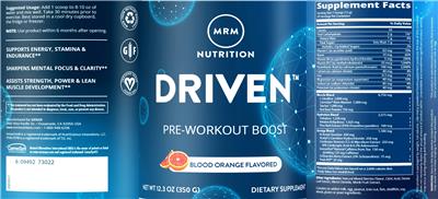 Driven Blood Orange Flavored label