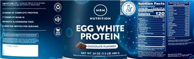 Egg White Protein Chocolate Flavored label
