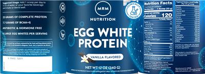Egg White Protein Vanilla Flavored label