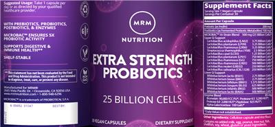 Extra Strength Probiotic 25 Billion Cells label