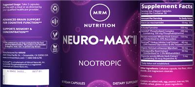 Neuro-Max II label