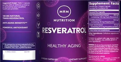 Resveratrol label