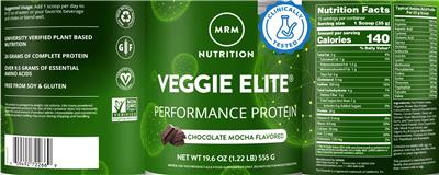 Veggie Elite Chocolate Mocha Flavored label