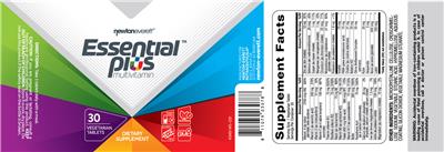 Essential Plus Multivitamin label