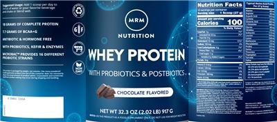Whey Protein Chocolate Flavored label