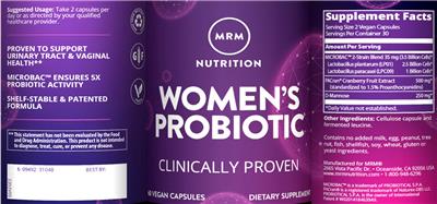 Women's Probiotic label
