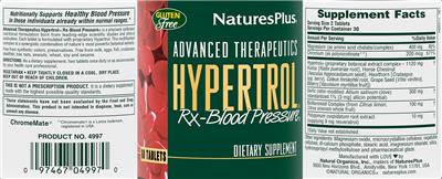Advanced Therapeutics Hypertrol Rx-Blood Pressure label