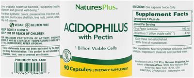 Acidophilus with Pectin label