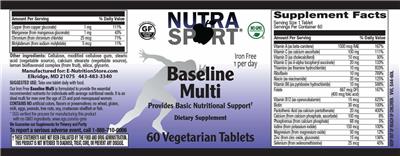 Baseline Multi Iron Free label