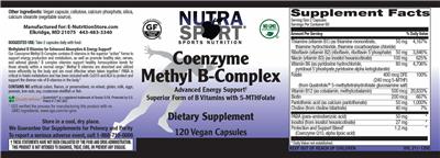 Coenzyme Methyl B-Complex label