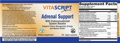 Adrenal Support label
