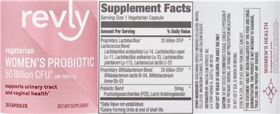 Vegetarian Women's Probiotic 50 Billion CFU label