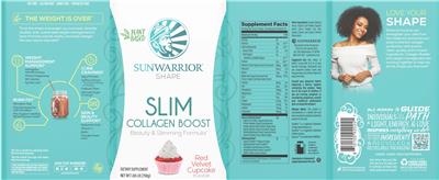 Slim Collagen Boost Red Velvet Cupcake Flavor label
