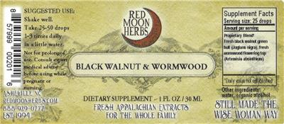 Black Walnut & Wormwood label