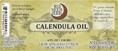 Calendula Oil label