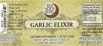Garlic Elixir label