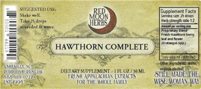 Hawthorn Complete label