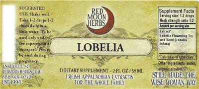 Lobelia label