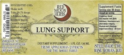 Lung Support label