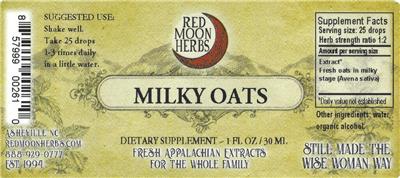 Milky Oats label