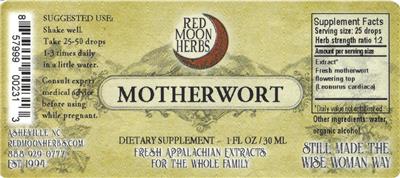 Motherwort label