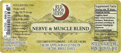 Nerve & Muscle Blend label